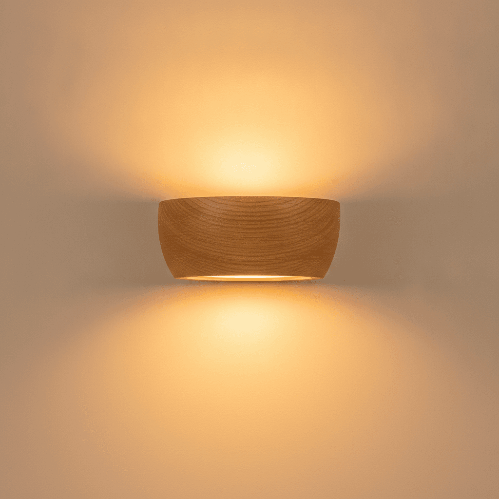 Applique Bois Demi-Lune — LED Indirecte - Image 1
