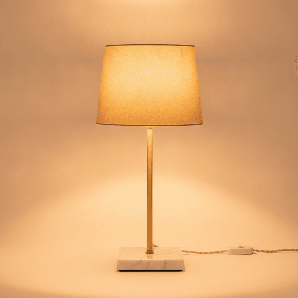 Lampe à Poser Marbre & Laiton — Design - Image 1